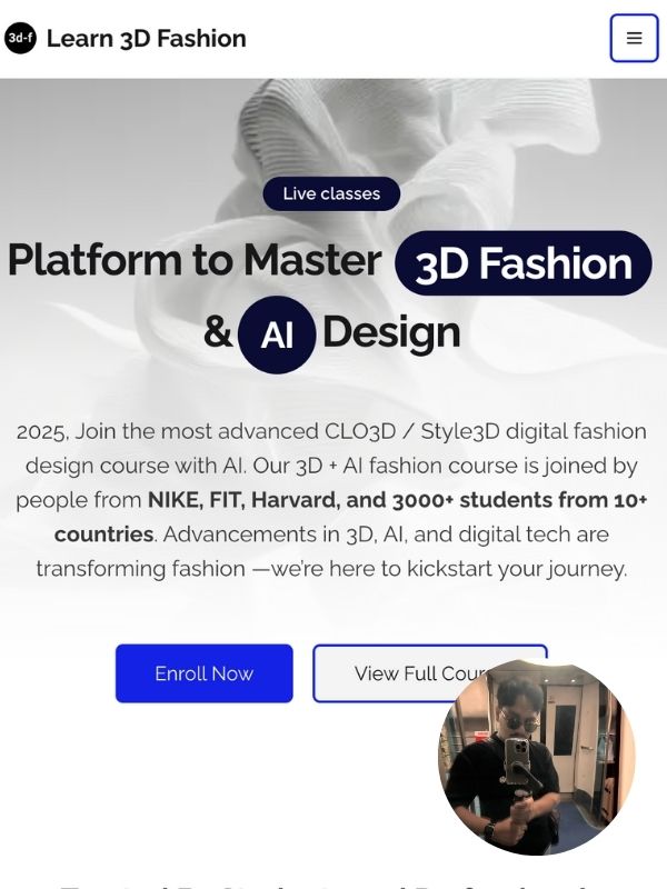 Learn 3D Fashion Platform